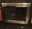 Fireplace Glass Door Luxury Nickel Steel Fireplace W Smoked Glass Doors