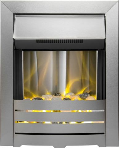 2 2 Adam Helios Electric Fire in Brushed Steel Electric Fires