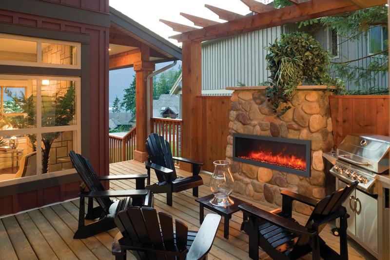 Fireplace Grills Beautiful Amantii Panorama Series 60″ Slim Indoor or Outdoor Electric Fireplace Bi 60 Slim Od