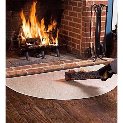 Fireplace Hearth Rug Luxury Flame Resistant Half Round Hearth Fireproof Rug 27&quot;x 48