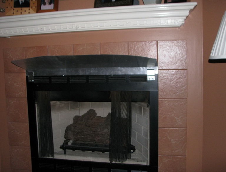 fireplace heat reflector shield