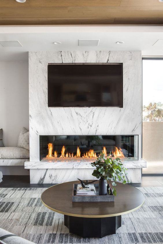 Fireplace Ideas Modern Beautiful Minimalist Fireplace Design Centsational Style