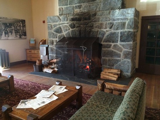 paradise inn fireplace