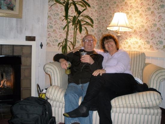 kicking back by the fireplace in room Picture of Carriage kicking back by the fireplace