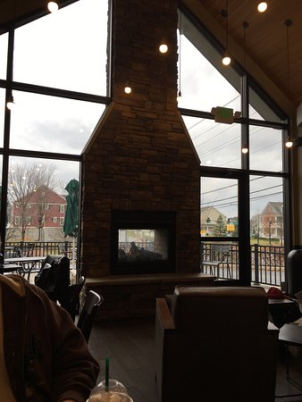 Nice fireplace inside but also has a drive thru Picture nice fireplace inside