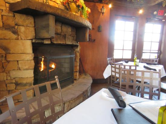 Inside Room were we were seated Picture of Bella Notte fireplace near our table