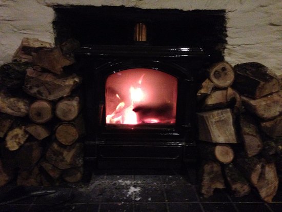 lovely log burning fire