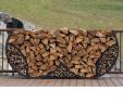 Fireplace Log Rack Beautiful Shelterit 8 Ft Firewood Log Rack with Kindling Wood Holder Double Round