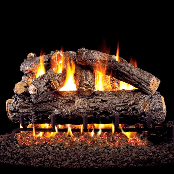 Peterson Real Fyre 18" Rustic Oak Designer ANSI Vented Gas af ed2bb24afda8c487a8df