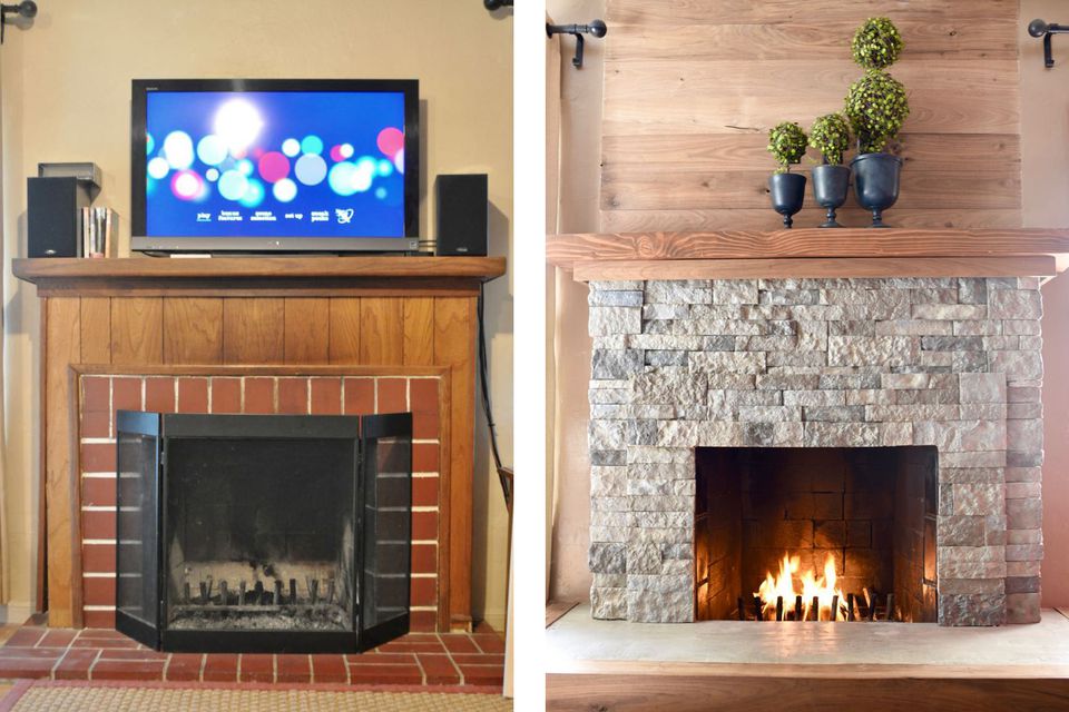 Fireplace Makeover before and after Inspirational 25 Beautifully Tiled Fireplaces