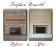 Fireplace Makeover before and after New Remodeled Brick Fireplaces Brick Fireplace Remodel