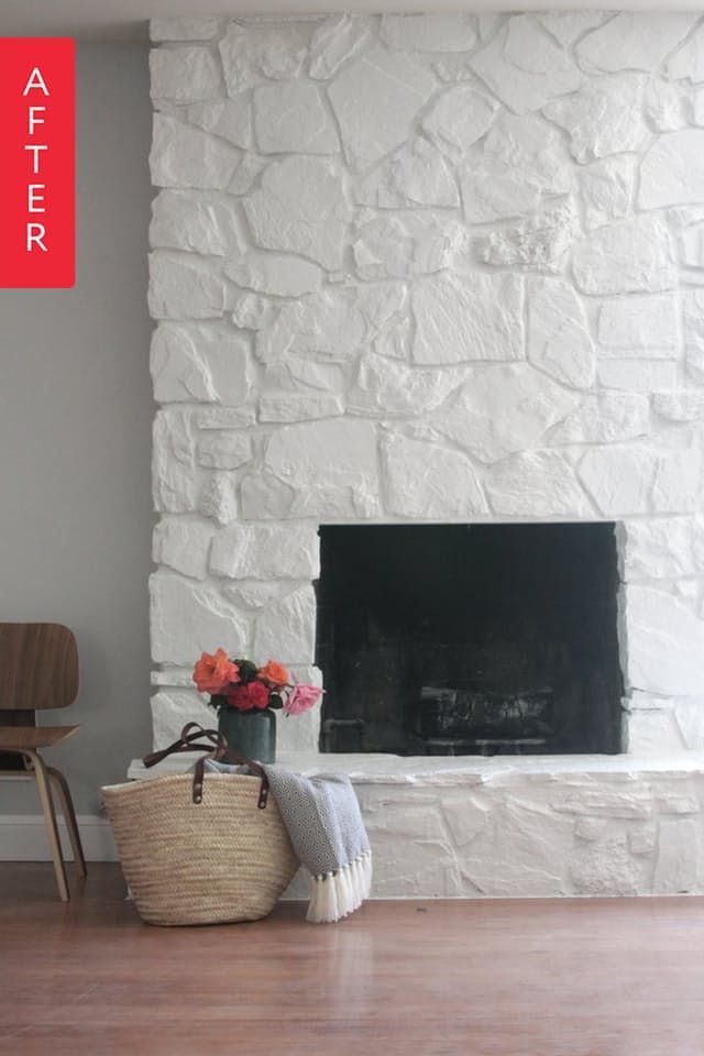 Fireplace Makeover before and after Unique before & after A Striking yet Simple Fireplace Makeover In
