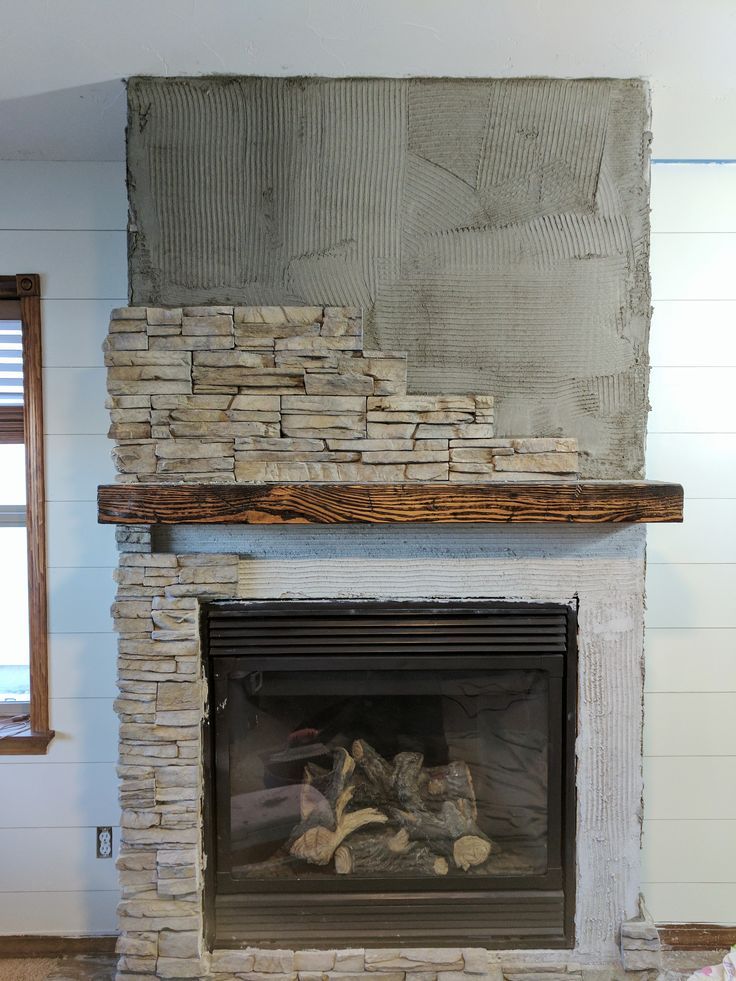 Fireplace Makeover before and after Unique How We Transformed Our Ugly Fireplace Using Stacked Stone