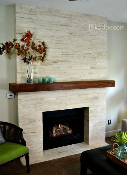 Fireplace Makeover before and after Unique Modern Stone Fireplace Makeover before & after