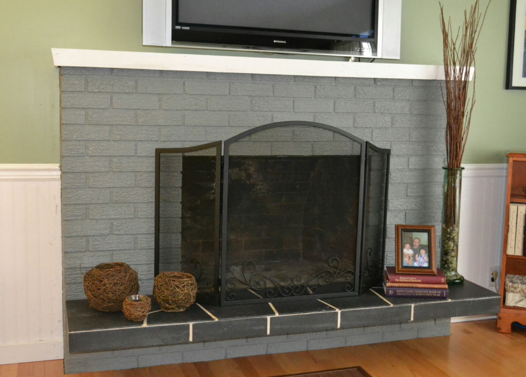 Fireplace Makeovers Elegant Colors to Paint Brick Fireplaces