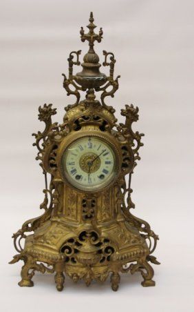 FRENCH STYLE BRASS MANTLE CLOCK clocks 0dcca64c1f4c41c140d052b774e1fa70