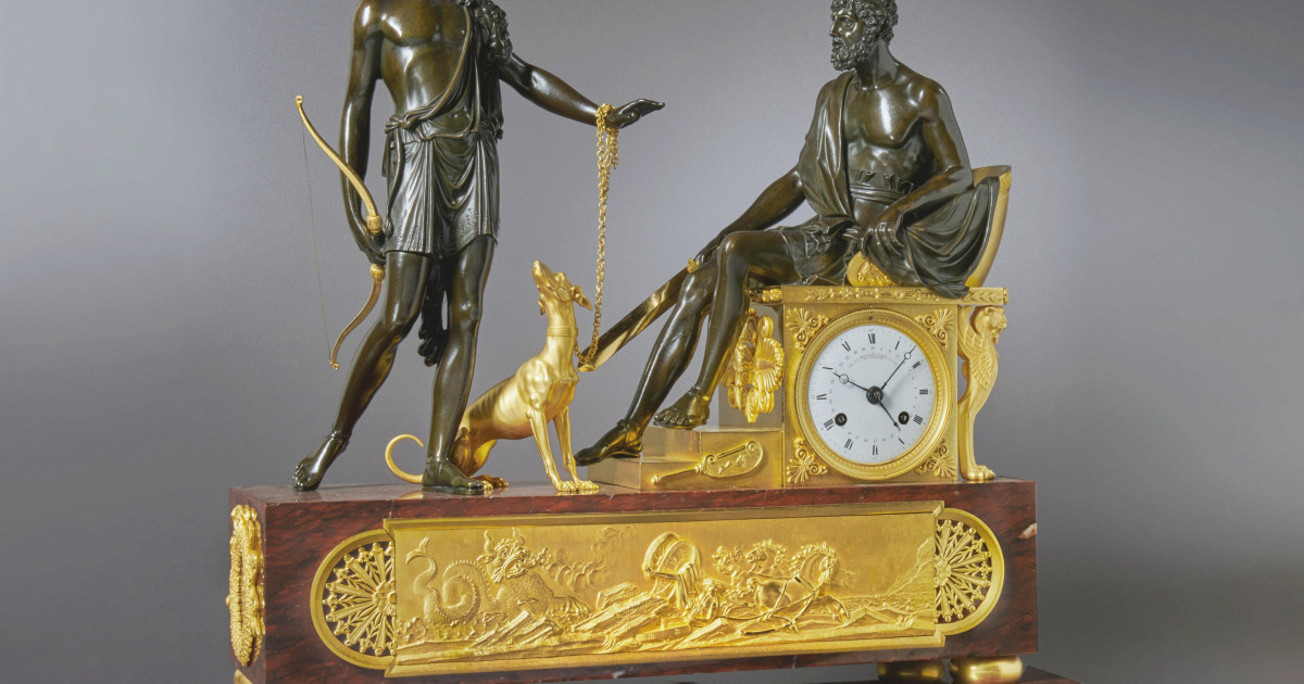 Pierre Fran§ois Gaston Jolly A Directoire mantel clock of gaston jolly corr