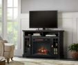 Fireplace Mantel Tv Stand New Canteridge 47 In Freestanding Media Mantel Electric Tv Stand Fireplace In Black with Oak top