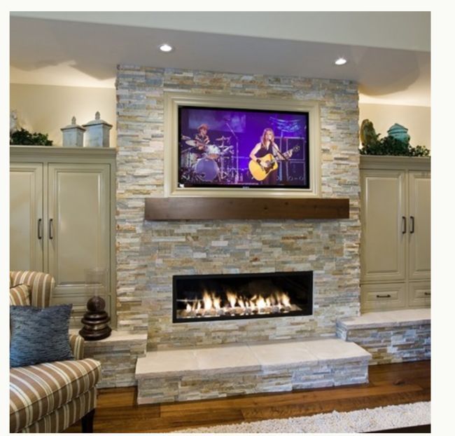 Fireplace Mantel with Tv Above Fresh Beachwalk Slate Ledger Ledger Stone Fireplace