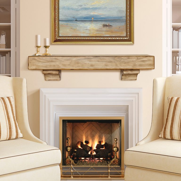 brown wooden mantel shelf over white stone fireplace on cream living within marvelous gas fireplace mantel with regard to house 768x768