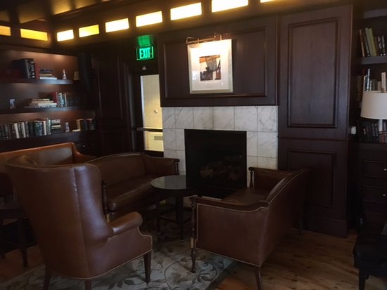 fireplace in the bar