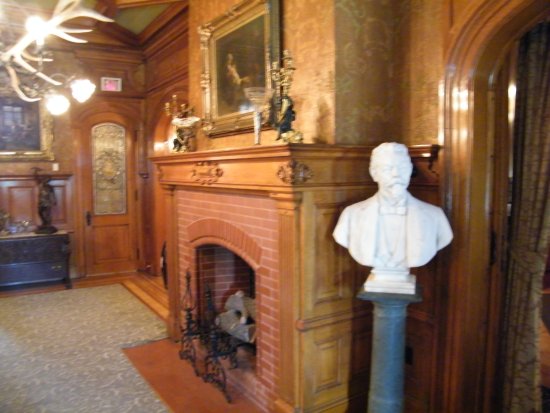 fire place in entrance