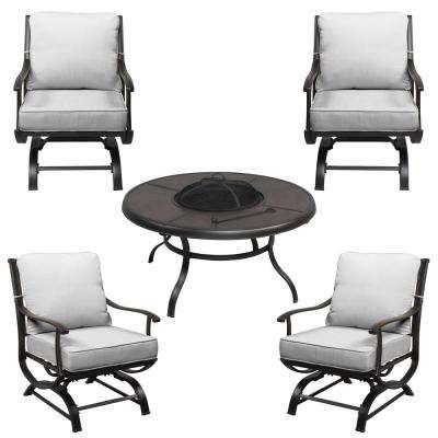 Fireplace Patio Set Awesome Redwood Valley 5 Piece Black Steel Outdoor Patio Fire Pit Seating Set with Bare Cushions