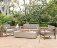 Fireplace Patio Set Fresh Cape Coral Silver 5 Piece Aluminum Patio Fire Pit Conversation Set with Khaki Cushions