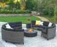 Fireplace Patio Set Inspirational 10 Piece Wicker Patio Fire Pit Sectional Seating Set with Dark Gray Cushions