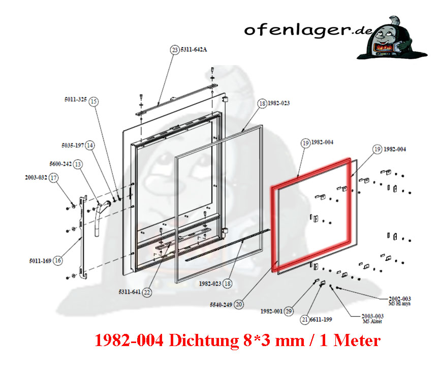 Fireplace Plan Unique 1982 004 Dichtung 8 3 Mm 1 Meter