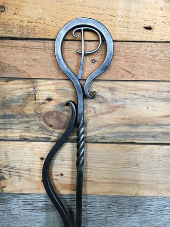 Fireplace Pokers Unique 27" Personalized Fire tongs Indoor Fire tools Hand forge