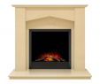 Fireplace Screen Doors Elegant Georgia Fireplace In Beige Stone with Adam Tario Electric Fire In Black 48 Inch