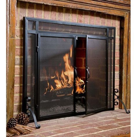 Fireplace Screen Insert Awesome Single Panel Steel Fireplace Screen In 2019