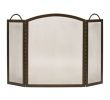 Fireplace Screens and tools Elegant Classic Three Fold Bronze Wrought Iron Screen 32 5" X 52