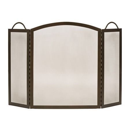 Fireplace Screens and tools Elegant Classic Three Fold Bronze Wrought Iron Screen 32 5" X 52