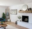 Fireplace Sizing Beautiful Family Room Accent Wall with White Painted Brick Wall and