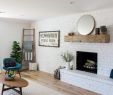 Fireplace Sizing Beautiful Family Room Accent Wall with White Painted Brick Wall and