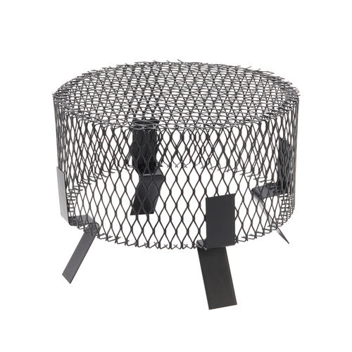 Fireplace Spark Arrestor Elegant Hy C 14" Black Galvanized Spark Arrestor Chimney Cap at Menards