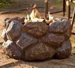 Fireplace Spark Arrestor New Faux Rock Fire Pit with Spark Guard