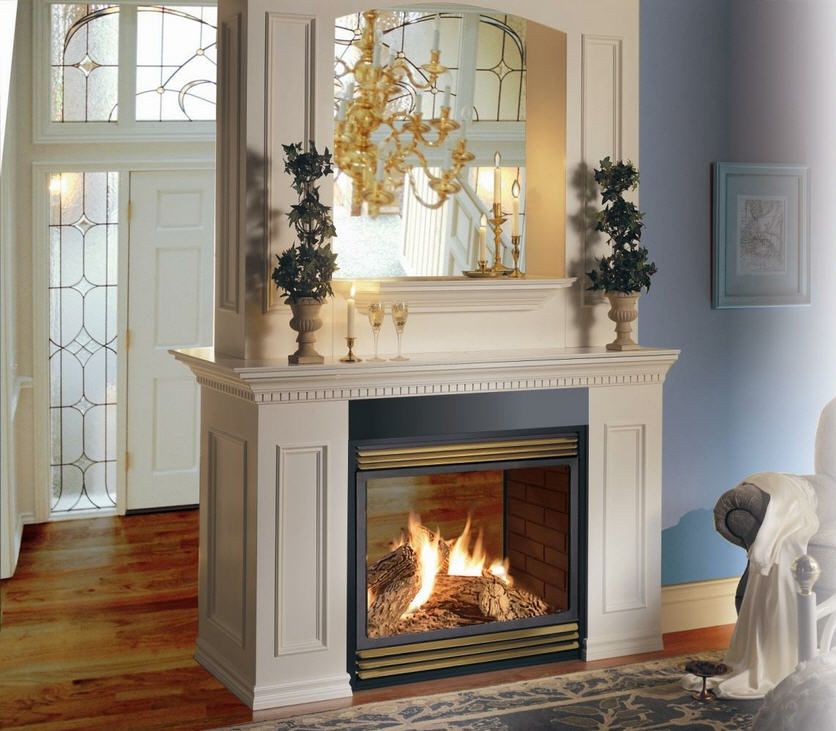 Double sided fireplace homes 0d9e9077e0753fdeaec2e890a63b85fe