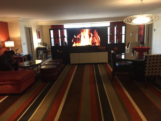 Our suite with crackling fireplace Picture of Bellagio our suite with crackling