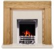Fireplace Stone Surround Unique the Beaumont Fireplace In Oak & Beige Stone with Crystal Gem Gas Fire In Chrome 54 Inch