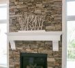 Fireplace Stone Walls Luxury Window to Window Family Room