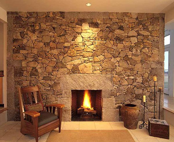 Fireplace Stone Walls New Unassuming Fireplace Plemented by A Stone Wall