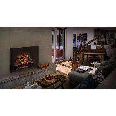 27 in Hand Painted Electric Log Set with Remote Control napoleon electric fireplace logs nefi27h 64 400 pressed