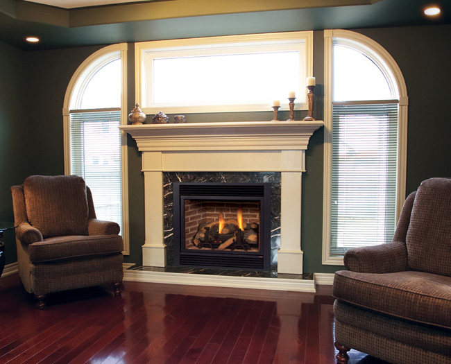 Fireplace Gallery from Henges Insulation & Fireplaces maj dv 400dvbh with tavern brown firebrick