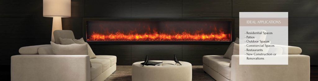Panorama Series Amantii Electric Fireplaces slide BI 88 DEEP ORANGE Room SF 1024x263