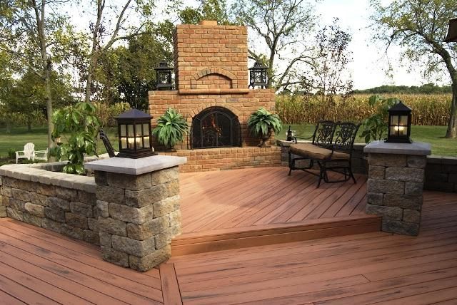 posite Deck with Fireplace and Seating Walls cea20ad2976f4c1233bbef50d9ae4064