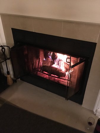 fireplace in the villa