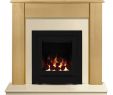 Fireplace Surround Best Of the Capri In Beech & Marfil Stone with Crystal Montana He Gas Fire In Black 48 Inch